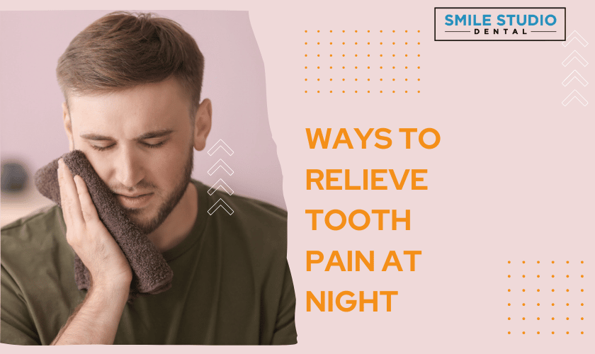 A young boy is suffering from tooth pain at night